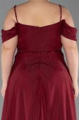 Long Burgundy Formal Plus Size Dress ABU6185