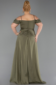 Long Olive Drab Formal Plus Size Dress ABU6185