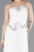 Long White Chiffon Evening Dress ABU6188