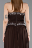 Long Brown Chiffon Evening Dress ABU6188