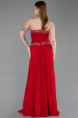 Long Red Chiffon Evening Dress ABU6188