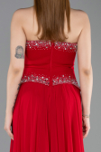 Long Red Chiffon Evening Dress ABU6188