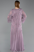 Long Lavender Chiffon Plus Size Evening Gown ABU6176