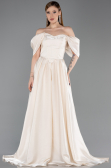 Long Beige Evening Dress ABU6191