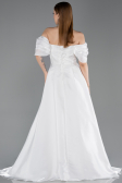 Long White Evening Dress ABU6191