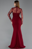 Long Burgundy Mermaid Evening Gown ABU6194