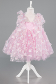 Short Powder Color Girl Dress ABK2629