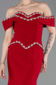 Long Red Mermaid Prom Dress ABU6198