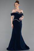Long Navy Blue Mermaid Prom Dress ABU6198