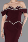 Long Cherry Colored Mermaid Prom Dress ABU6198