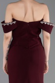Long Cherry Colored Mermaid Prom Dress ABU6198