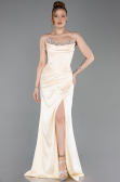 Long Yellow Satin Evening Dress ABU6200