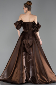 Long Brown Satin Evening Dress ABU6201