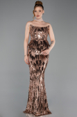 Long Copper Scaly Evening Dress ABU6202