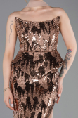 Long Copper Scaly Evening Dress ABU6202