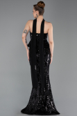 Long Black Scaly Evening Dress ABU6202