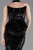 Long Black Scaly Evening Dress ABU6202