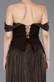 Long Brown Chiffon Evening Dress ABU6203