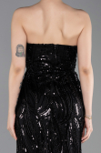 Long Black Beaded Evening Dress ABU6205