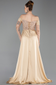 Long Gold Beaded Evening Dress ABU5934