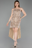 Short Gold Scaly Cocktail Dress ABK2556