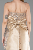 Short Gold Scaly Cocktail Dress ABK2556