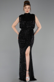 Long Black Scaly Evening Dress ABU2752