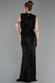 Long Black Scaly Evening Dress ABU2752