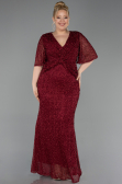 Burgundy Long Plus Size Evening Gown ABU4542