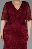 Burgundy Long Plus Size Evening Gown ABU4542
