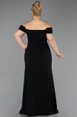 Long Black Plus Size Prom Dress ABU6246