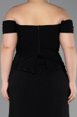 Long Black Plus Size Prom Dress ABU6246