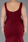 Long Burgundy Plus Size Evening Dress ABU6248