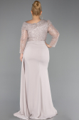Long Beige Formal Plus Size Dress ABU6213