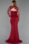 Long Burgundy Dantelle Evening Dress ABU6207