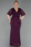 Purple Long Plus Size Evening Gown ABU4542