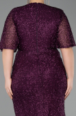 Purple Long Plus Size Evening Gown ABU4542
