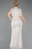 Mink Long Scaly Plus Size Evening Dress ABU3115