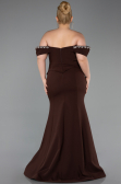 Long Brown Plus Size Evening Gown ABU6199