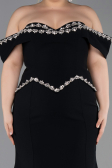Long Black Plus Size Evening Gown ABU6199