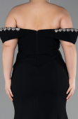 Long Black Plus Size Evening Gown ABU6199