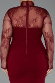 Long Burgundy Plus Size Evening Dress ABU6195