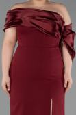 Burgundy Long Formal Plus Size Dress ABU5047