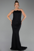 Long Black Dantelle Evening Dress ABU6207
