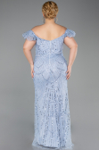 Long Indigo Beaded Formal Plus Size Dress ABU5548