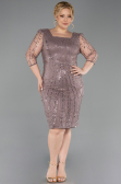 Midi Copper Beaded Plus Size Cocktail Dress ABK2580