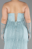 Long Mint Dantelle Plus Size Evening Dress ABU6280