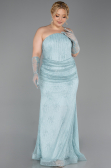 Long Mint Dantelle Plus Size Evening Dress ABU6280