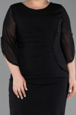 Midi Black Plus Size Cocktail Dress ABK2659