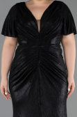 Long Black Plus Size Evening Gown ABU6281